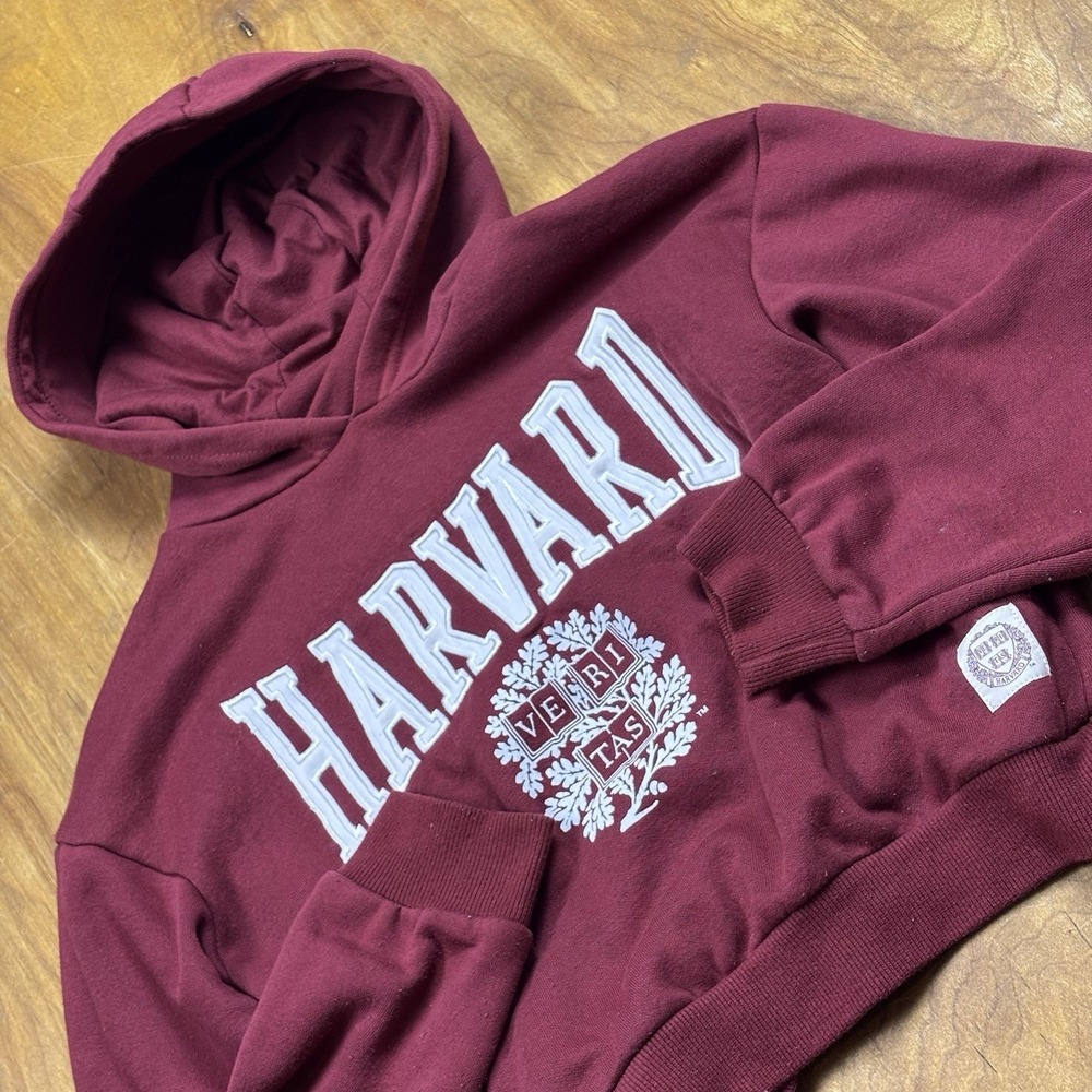 Harvard University Cropped Hoodie Women's Burgundy Sweatshirt Women's XS/S